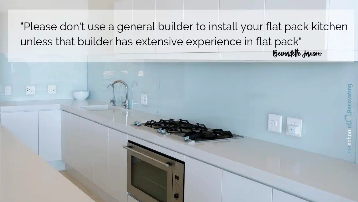 install a flat pack kitchen