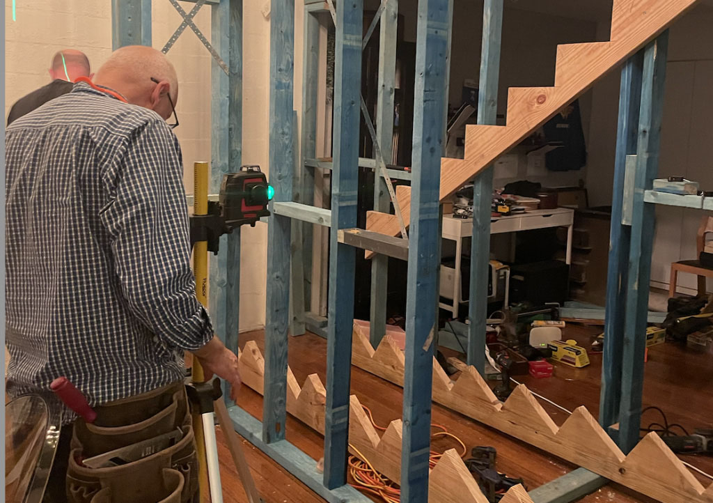 Image :Our latest reno is on Janson HQ. This is the first of two stair cases to accomodate the installation of a lift.